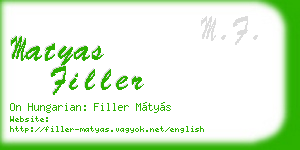 matyas filler business card