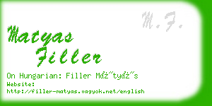 matyas filler business card